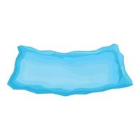 Blue ice block floating on water surface illustration vector