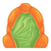 Alien egg with green glowing center hatching open vector