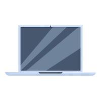 Modern thin laptop displaying blank screen for copy space vector