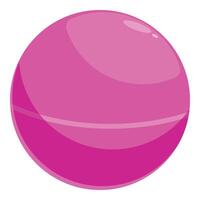 Pink sphere representing abstract minimalist planet icon vector