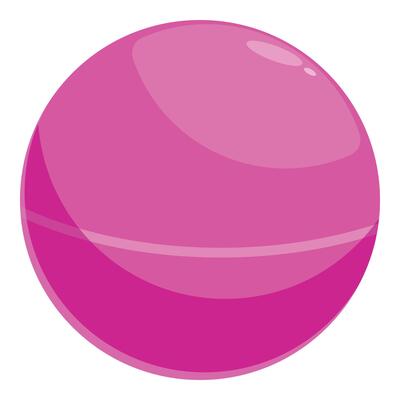 Pink sphere representing abstract minimalist planet icon