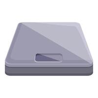 Modern electronic kitchen scale showing empty weight display vector