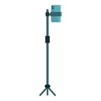 Smartphone on tripod capturing photo or vector