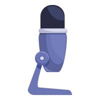 Modern microphone standing on a desk for podcasting vector