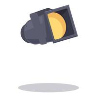 Professional studio spotlight illuminating empty space vector