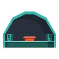 Dj booth with speakers and empty space for equipment vector