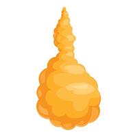 Yellow cartoon cloud growing vertically with round shapes vector