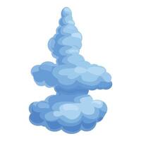 Cartoon style cloud is floating in the sky vector
