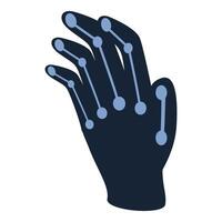 Robotic hand showing artificial intelligence technology vector