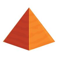Massive pyramid made of large stone blocks is standing in the desert vector