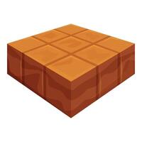 Milk chocolate bar with filling isometric view vector