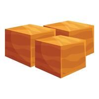 Three wooden cubes forming a pyramid shape representing stability and growth vector