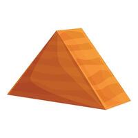 Egyptian pyramid standing on sand showing its layers vector