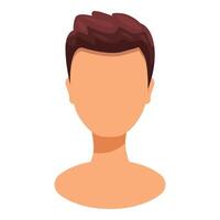 Young man character showing empty face on white background vector