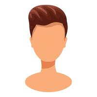 Young man character showing no emotion on his face vector