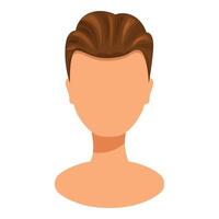 Young man faceless portrait featuring empty face for avatar vector