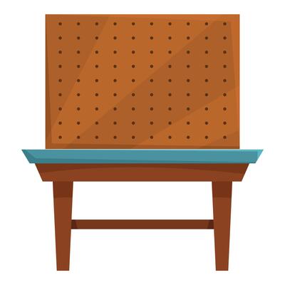 Empty pegboard stand for retail displaying products