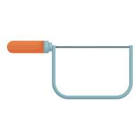Coping saw with wooden handle for cutting shapes vector