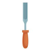 Wood chisel with wooden handle for carpentry work vector