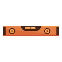 Spirit level showing accurate measurement for construction project vector