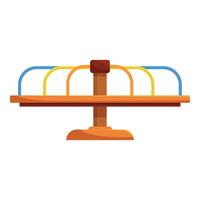Colorful playground roundabout standing still on white background vector