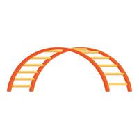 Climbing frame arch providing fun and exercise on playground vector
