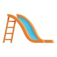 Empty water slide standing on white background is waiting for children vector