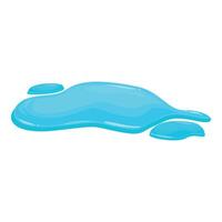 Blue liquid puddle splashing making abstract shape vector