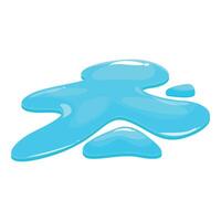 Blue liquid puddle splashing making abstract shape vector