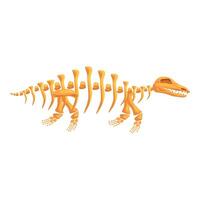 Dinosaur skeleton posing with fearsome claws and teeth showing vector
