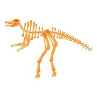 Dinosaur skeleton standing on two legs showing its huge size vector