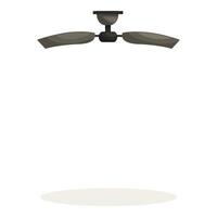 Modern ceiling fan rotating distributing fresh air in room vector