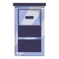 Tall office filing cabinet standing for storing documents vector