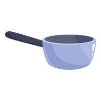 Empty modern saucepan with non stick coating for cooking vector