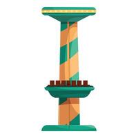 Drop tower ride standing tall and waiting for passengers vector