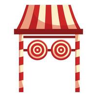Shooting game stand with targets, having fun at amusement park vector