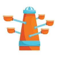 Spinning carousel ride offering fun and excitement at the amusement park vector