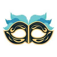 Elegant carnival mask with feathers is symbolizing celebration vector