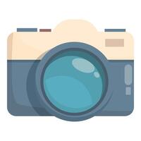 Retro style camera capturing memories with large lens vector
