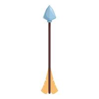 Ancient wooden arrow pointing up isolated on white background vector