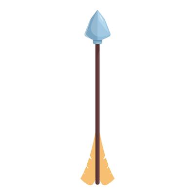 Ancient wooden arrow pointing up isolated on white background