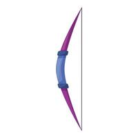 Fantasy bow and arrow pointing upwards ready to shoot vector