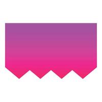 Simple banner shape with a pink and purple gradient vector