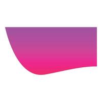 Abstract wavy shape with vibrant pink and purple gradient vector