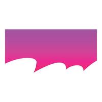 Pink and purple gradient banner with flowing bottom border vector