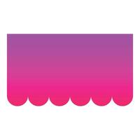 Pink and purple gradient background with scalloped bottom border vector