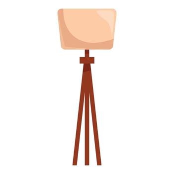 alto de madera piso lámpara en pie en Tres piernas esclarecedor habitación vector