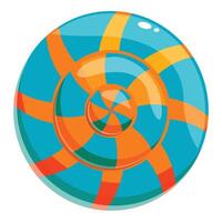 Round candy showing swirling pattern design vector