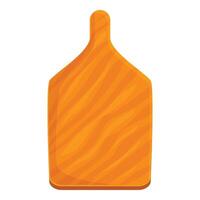 Empty wooden cutting board with handle standing up for food preparation vector