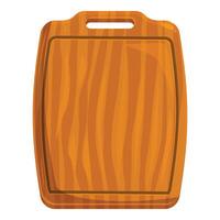 Empty wooden cutting board with handle for cooking vector